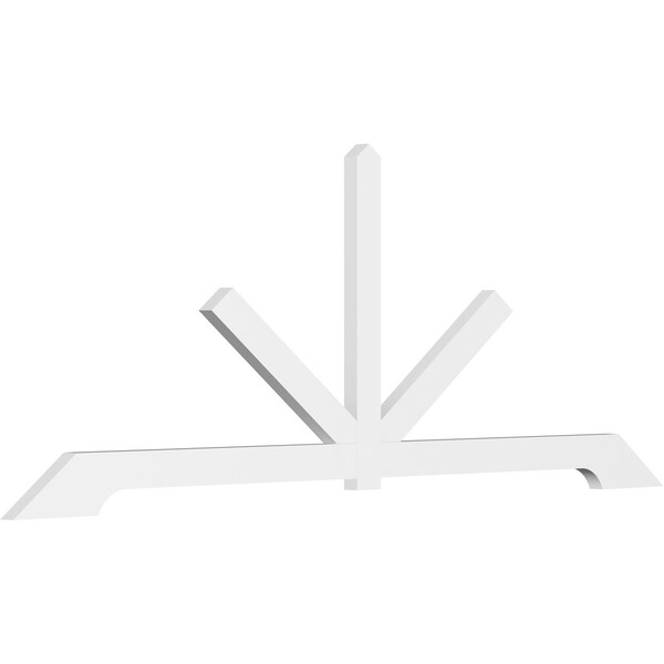 Ekena Millwork Vanguard Architectural Grade PVC Gable Bracket, 108"W x 40 1/2"H x 2"D x 4"F, 9/12 Pitch GBP108X41X0204VAN00 - main